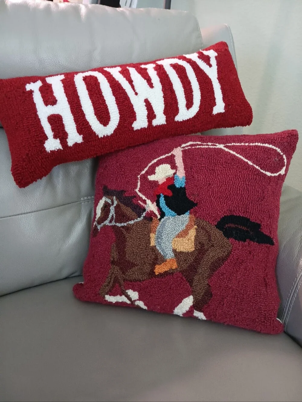 PILLOWS Howdy & Western Roper novelty throw - set of 2 (discontinued)